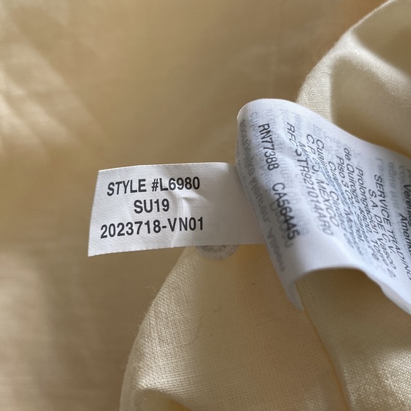 J Crew V-neck button-front dress in linen-cotton blend - Picture 10 of 12